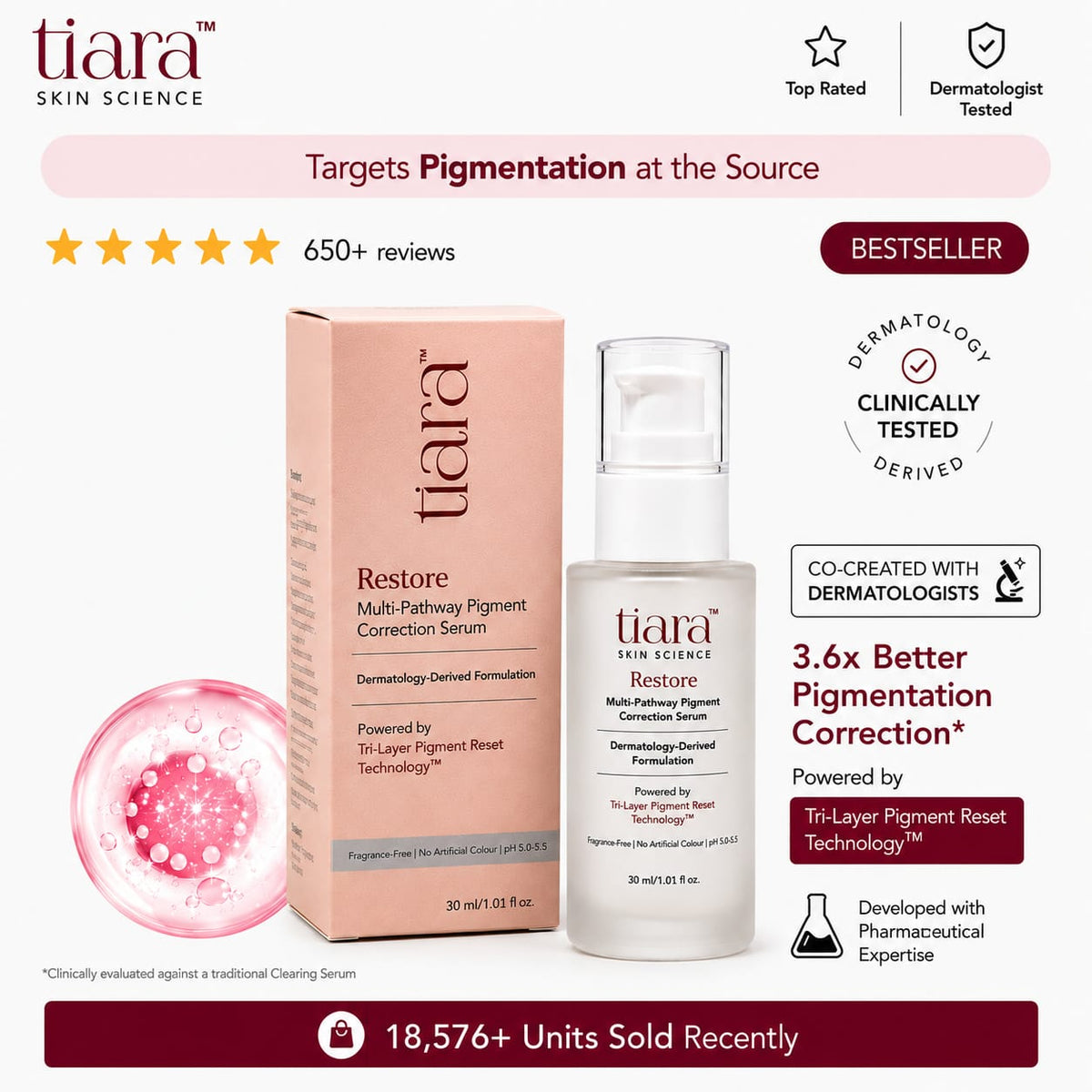 Tiara Restore™ Pigment Correction Serum